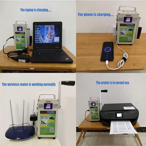 500W Hand Crank Generator with Outlets DC/USB Supply C9324