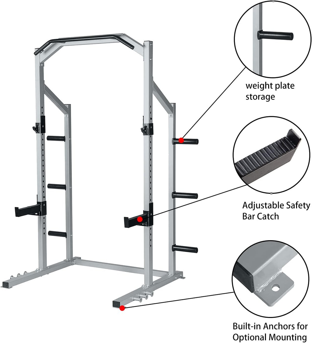 Power Rack Squat Stand Weight Rack with Pull Up Attachment S7060