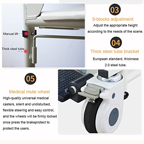 Basic Brown Patient Lift with 180° Split Seat and Commode Bucket L1067