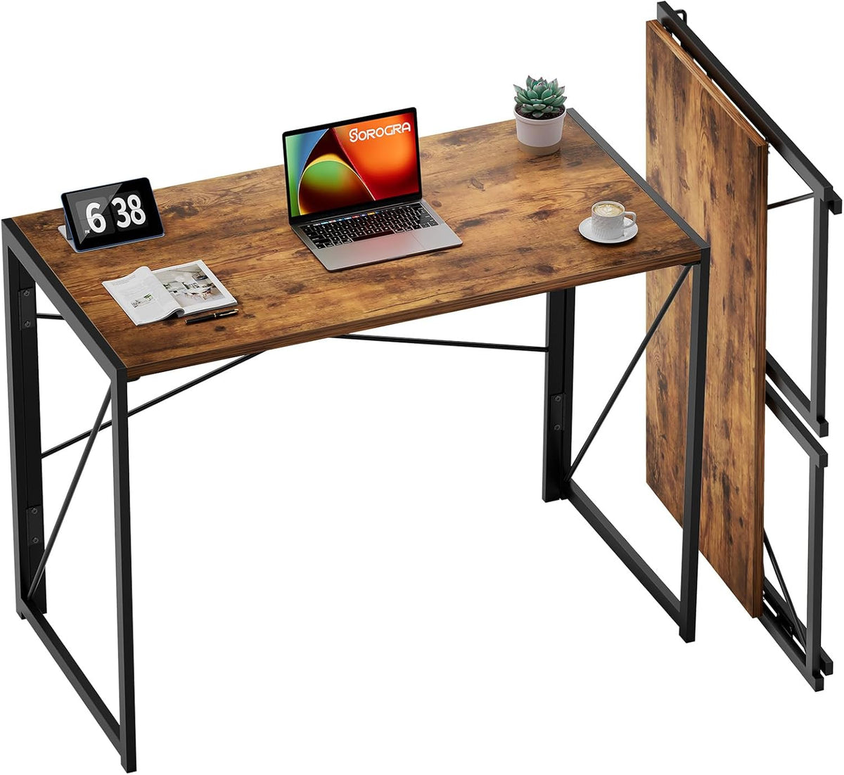 31.5 inch Folding Desk with Led Lights M75652