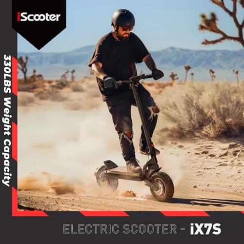 Electric Scooter with 28/38 MPH Top Speed, 40/50 Miles Range, 10/11" Offroad Pneumatic Tires, Foldable E7682