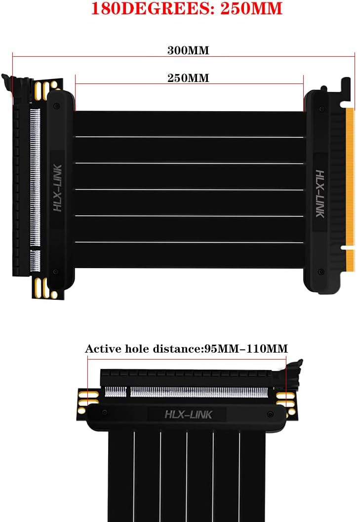 PCI-E 4.0 x 16 Vertical GPU Mount Cable 25CM W600897