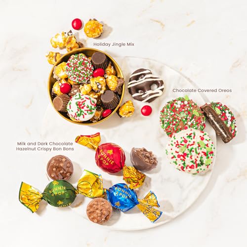 Christmas Gift Baskets with Chocolate, Cookies, Gourmet Snacks, Candy Brittle G466