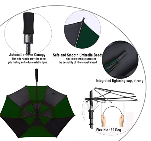 Large 62 Inch Double Canopy Windproof Waterproof Golf Umbrella J73192