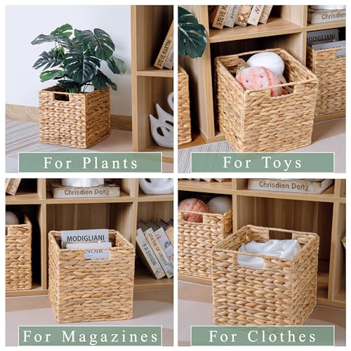 Water Hyacinth Wicker Storage Baskets Set of 3 C732900