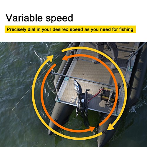 Black 12V 55lbs 48 inch Bow Mount Electric Trolling Motor with Foot Control X877