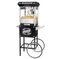 Black Antique Style 8oz Popcorn Popper Machine with Cart I5799