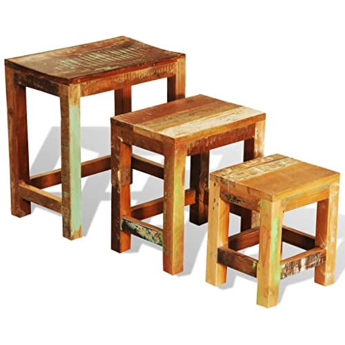 Nesting Table Set of 3 Wood I232921