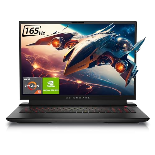 M18 Gaming Laptop, AMD Ryzen 9 7845HX, 32 GB DDR5 RAM, 2 TB SSD, NVIDIA GeForce RTX 4070, 18 FHD+ Display, Backlit Keyboard, Windows 11 Pro, Dark Metallic Moon B305894