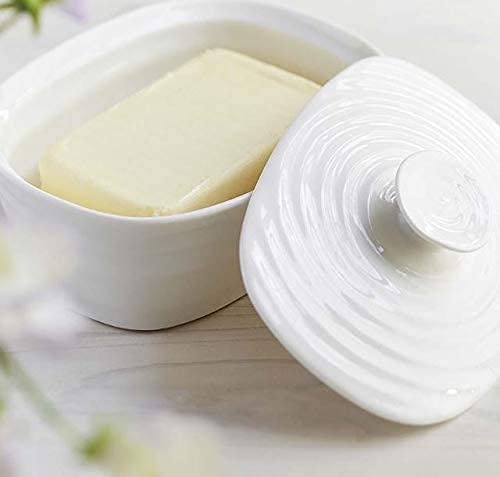 White Porcelain Covered Butter Dish T826812