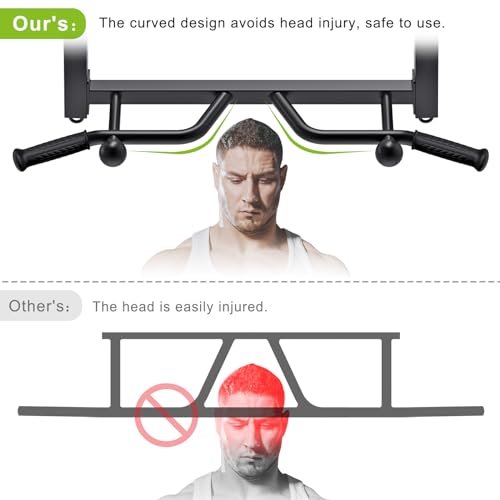32" Ceiling Mounted Heavy Duty Pull Up Bar with Punching Bag Hanger and Resistance Bands C46598