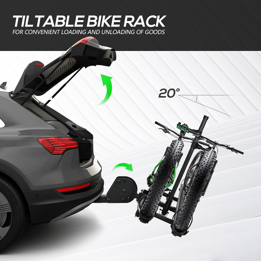 2" Hitch Bike Rack with Ramp for Fat Tire N169