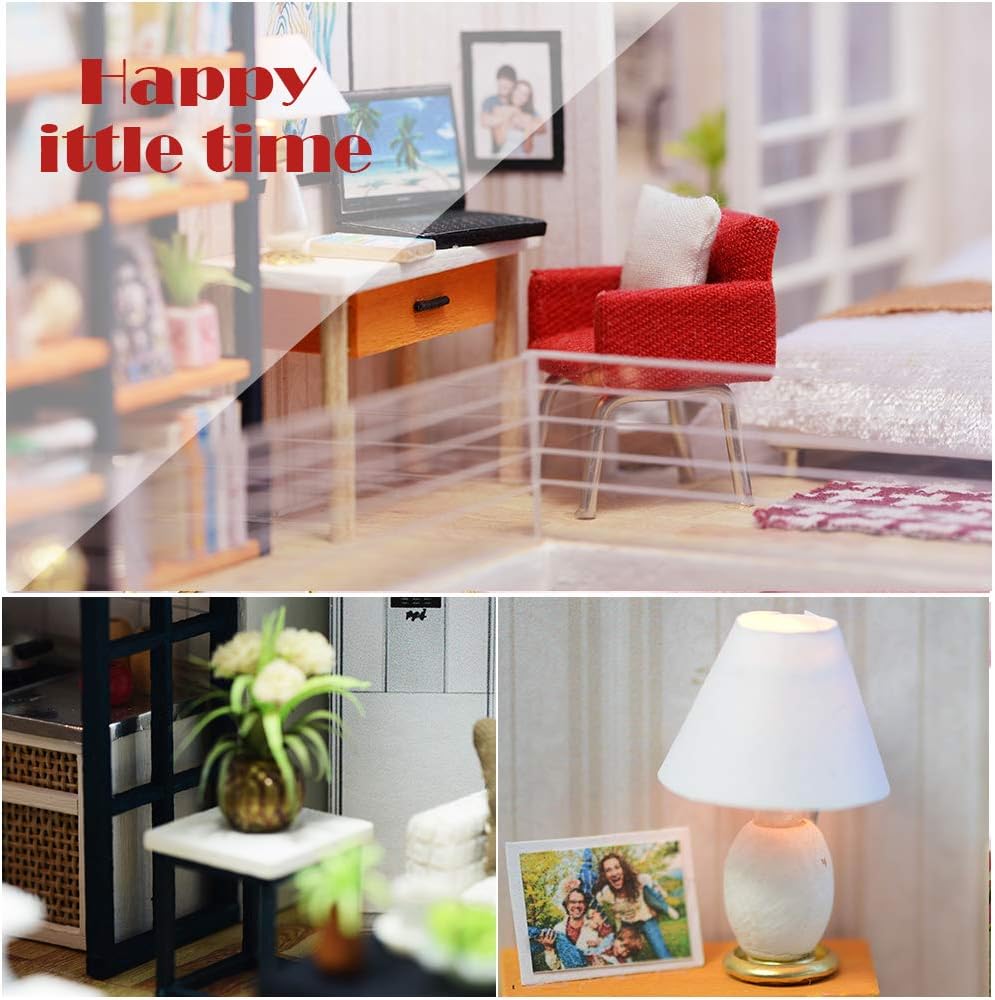 Dollhouse Miniature with Furniture, DIY Dollhouse Kit Y66102