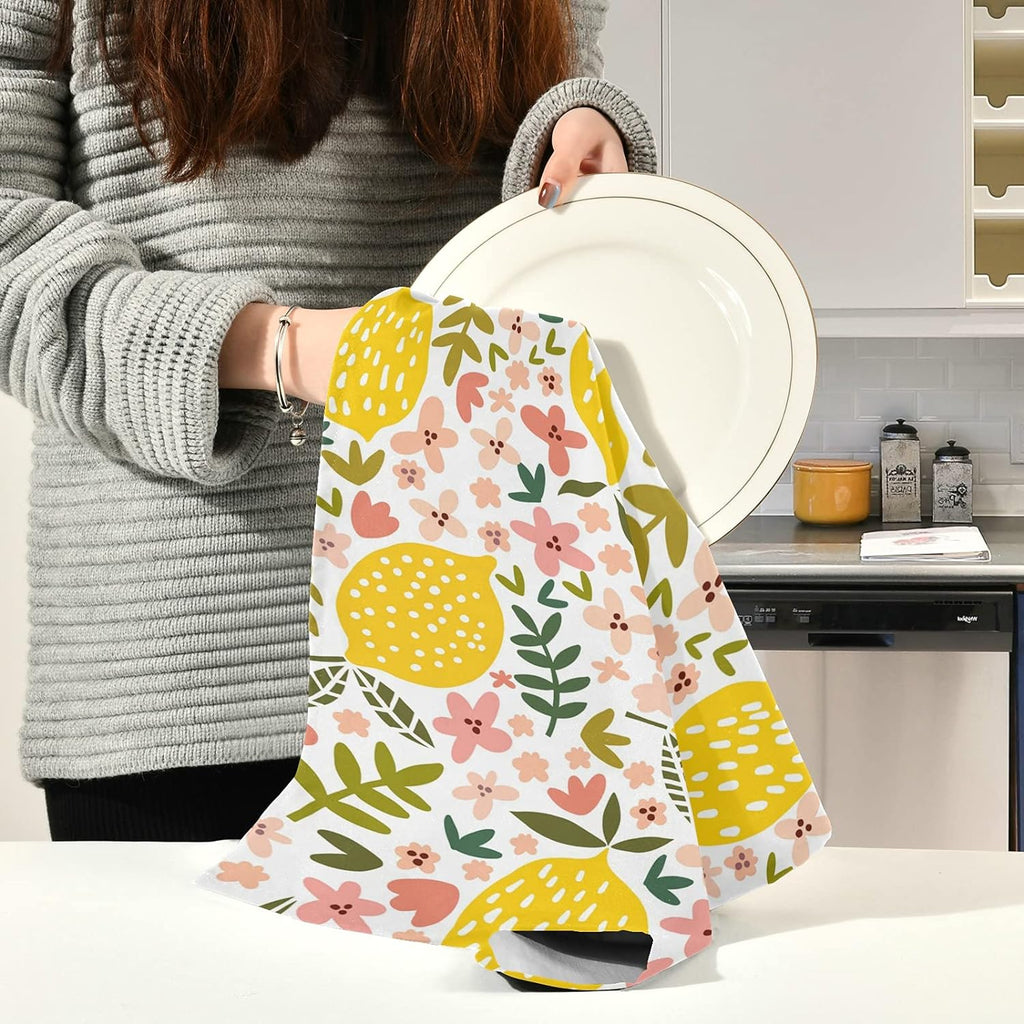 Set of 6 Microfiber Polyester Kitchen Dish Towels 28"x18" V6338
