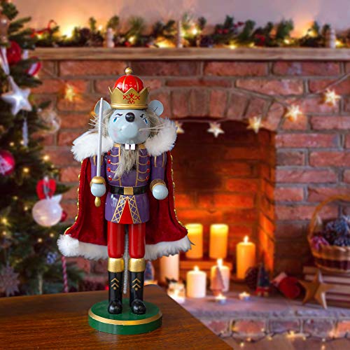 3 Set Christmas Nutcrackers Figures, 7 Inch Handmade Wooden Nutcracker Decorations A535650