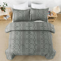 3PCS Tufted Comforter Twin Dark Grey C29890