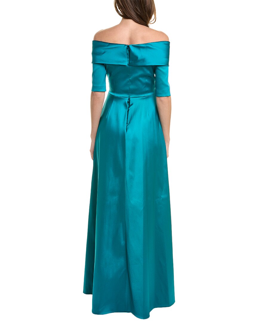 Off-The-Shoulder Gown, Blue Y2832