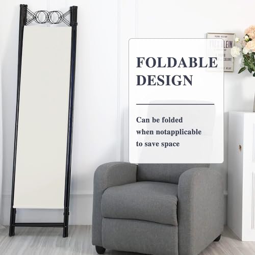 Blue 4 Panel 6FT Room Divider with Steel Frame K190026