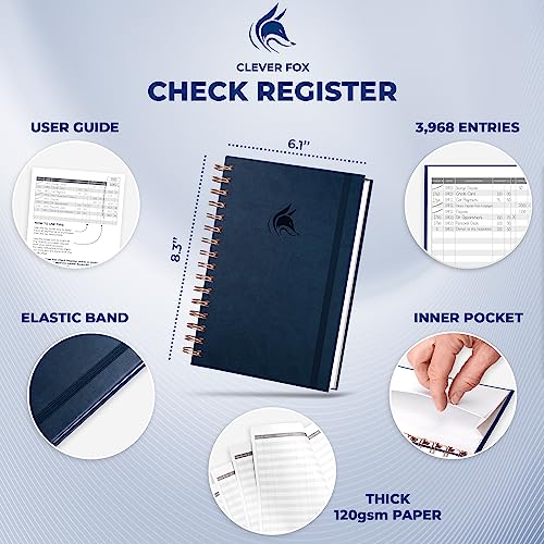 Black Spiral Hardcover Check Register V293385