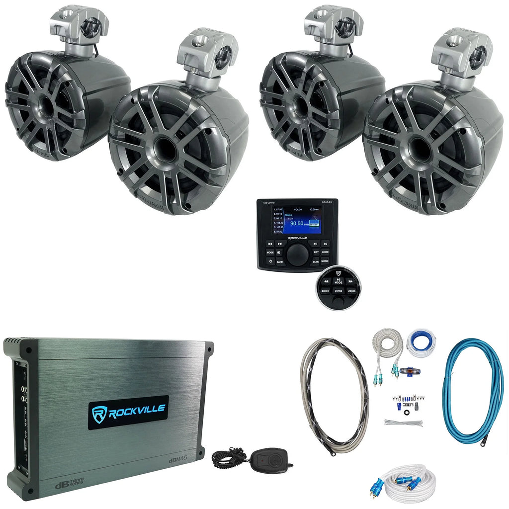 Grey 6.5" Marine Wakeboard Tower Speakers L6049