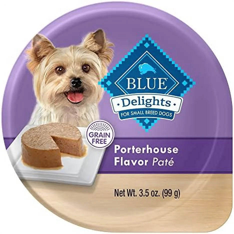 Natural Adult Small Breed Wet Dog Food Cups, Pate Style, Porterhouse Flavor in Savory Juice 3.5-oz (Pack of 12) B2414