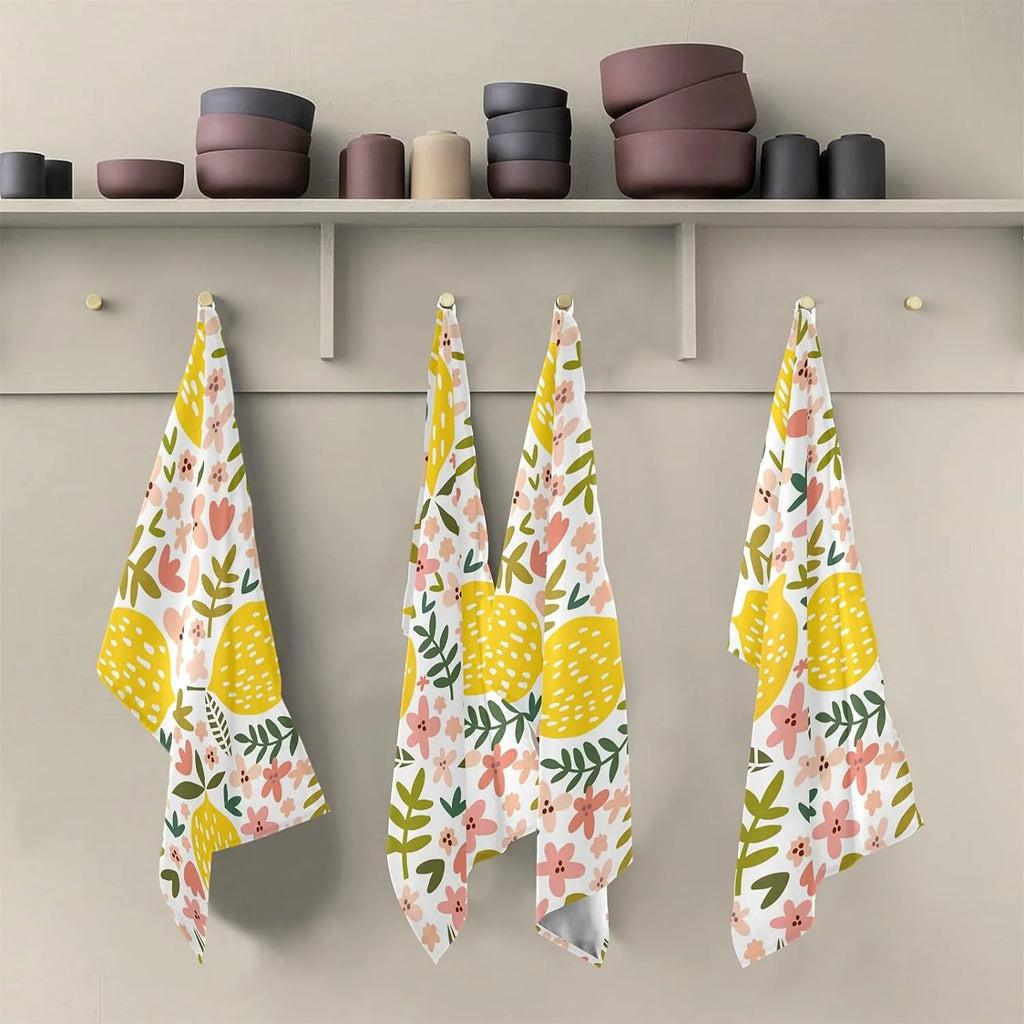 Set of 6 Microfiber Polyester Kitchen Dish Towels 28"x18" V6338