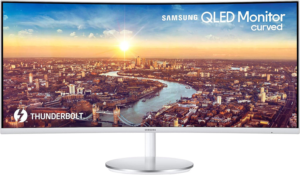 34” Ultrawide QHD Computer Monitor, 100Hz, QLED, Height Adjustable Stand, White V71845