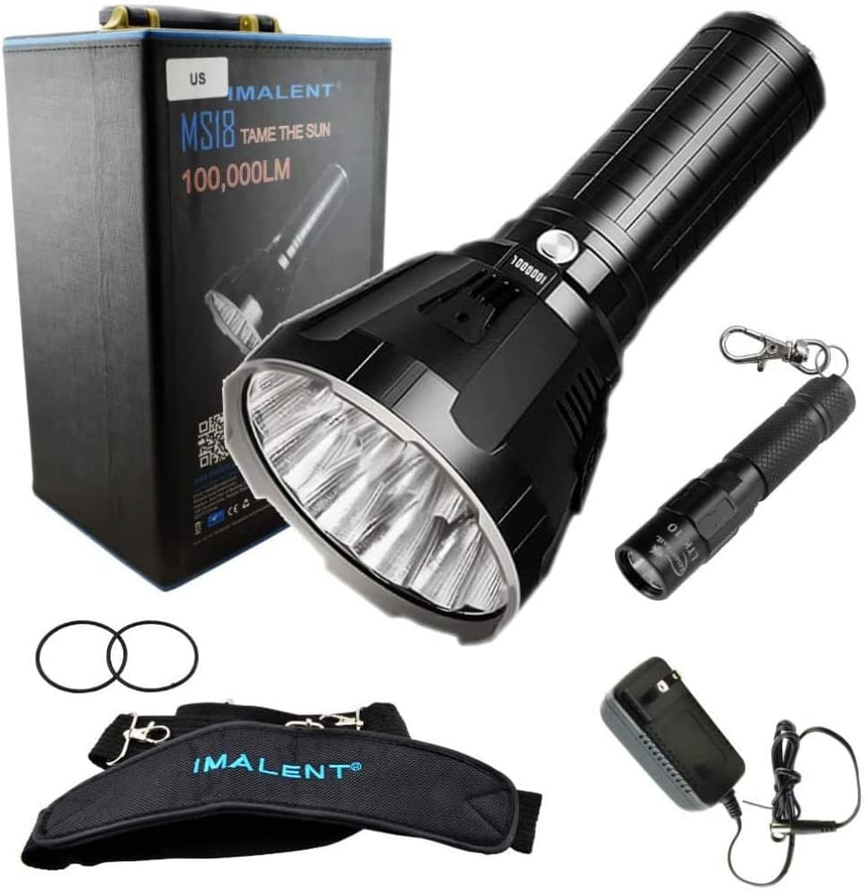 100,000 Lumens Rechargeable LED Flashlight W72308