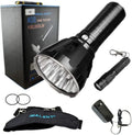100,000 Lumens Rechargeable LED Flashlight W72308