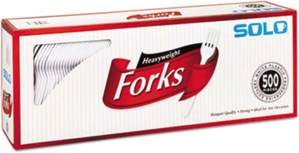 White Plastic Forks, 6.41", 500/Ct I509