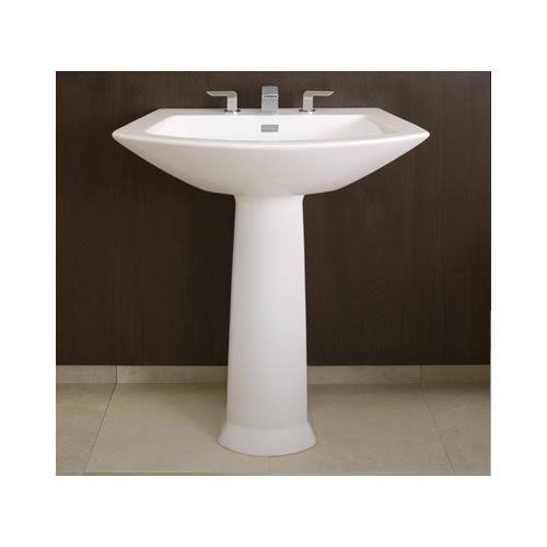 Colonial White Pedestal Lavatory with Single Faucet Hole C46683