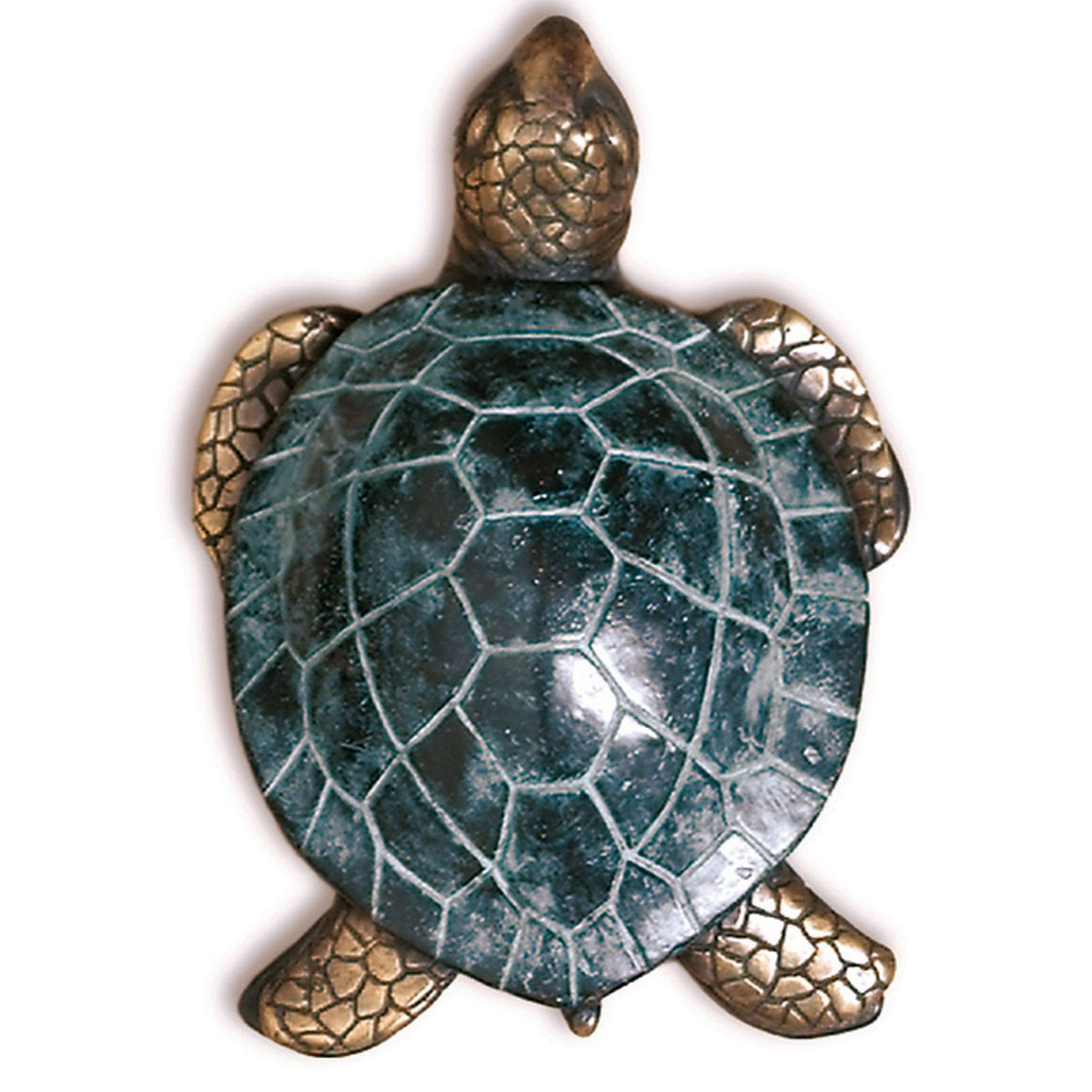 Antiqued Solid Brass Sea Turtle Door Knocker W17549