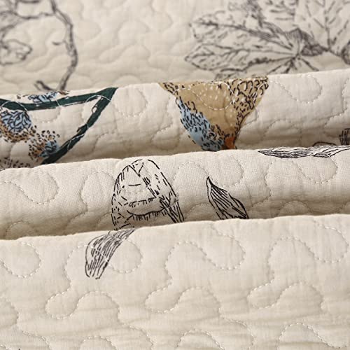 3 Piece Queen Cotton Quilt Set with Pillowcases L694490