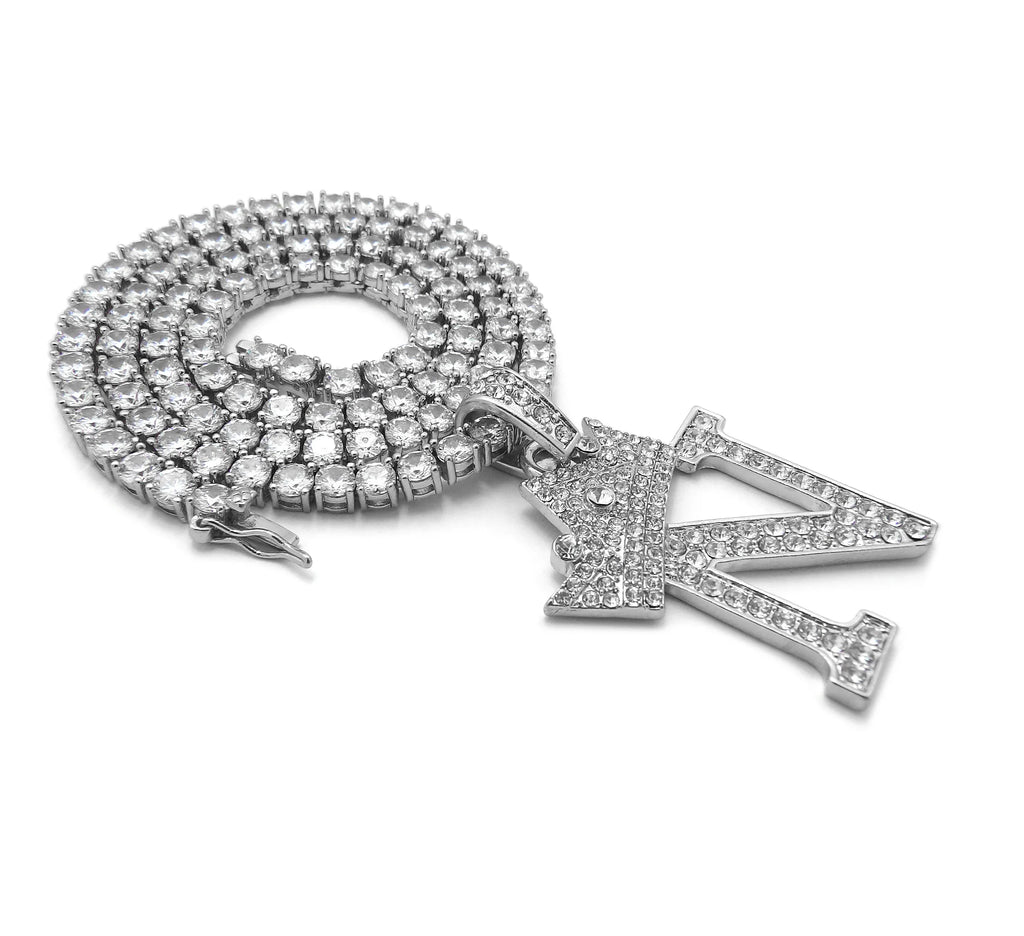 Silver Ice CZ Tennis Chain Necklace C366118