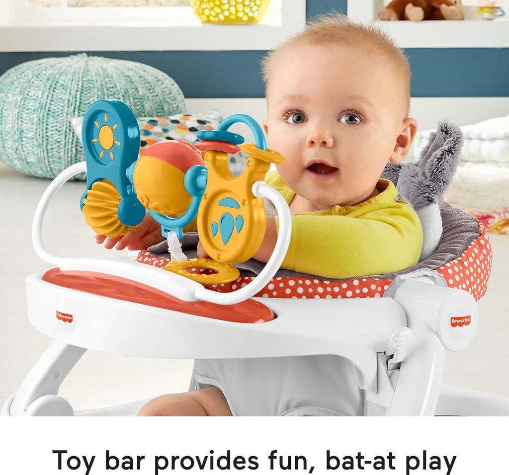 Portable Baby Floor Seat with Snack Tray and Toy Bar U22716