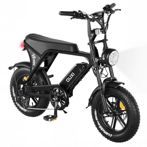 Electric Bike with 20" Fat Tire, 7-Speed Gear, Removable Battery E789548