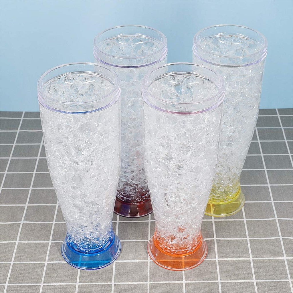 Clear 16oz Set of 4 Double Wall Beer Mugs E120