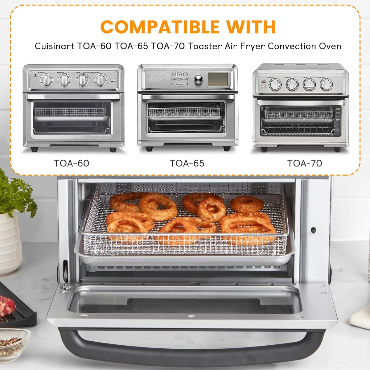 12.2 x 11 Inch Stainless Steel Mesh Air Fryer Basket M5094