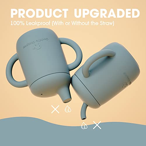 Sippy Cups 7OZ, Silicone Straw Cup G953608