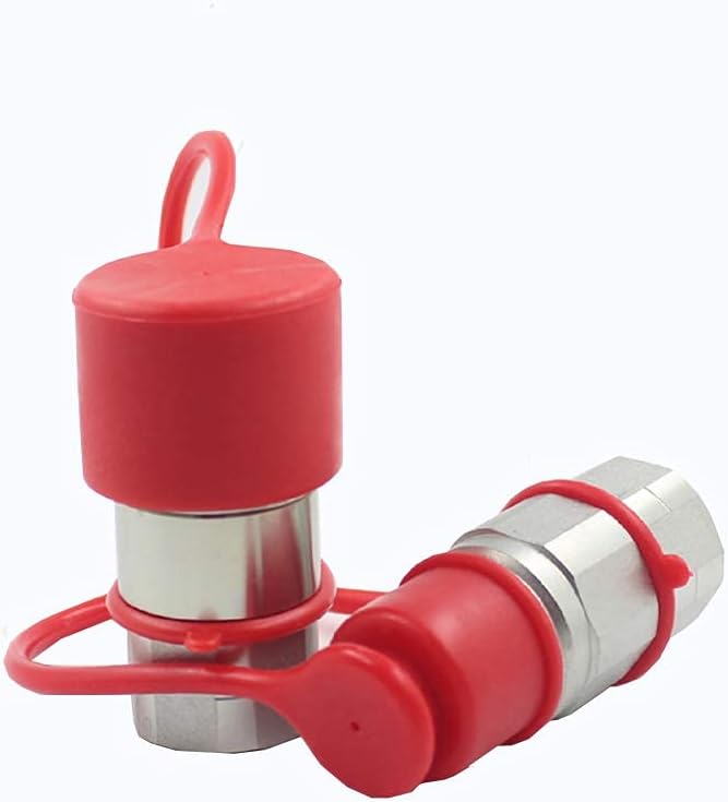 3/4'' SAE-12 UNF1-1/16 Flat Face Hydraulic Quick Connect Coupling, 1/2 Body, Pack of 2 D38425