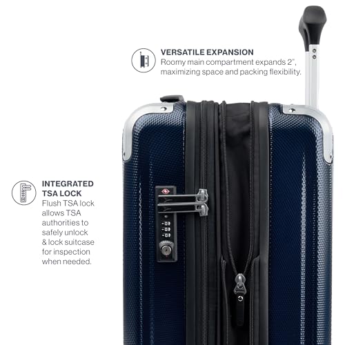 Royal Blue 21 Inch Hardside Expandable Luggage with 8 Spinner Wheels Q1716