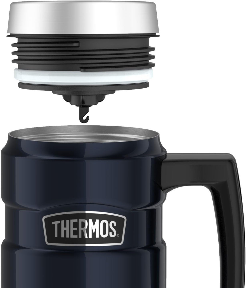16 Ounce Blue Stainless Steel Travel Mug V78526