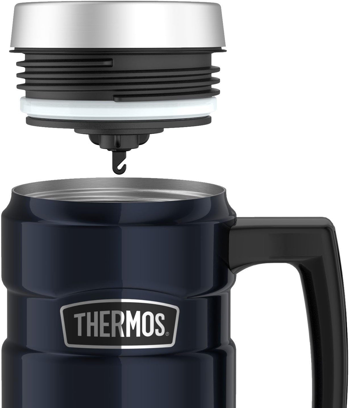 16 Ounce Blue Stainless Steel Travel Mug V78526