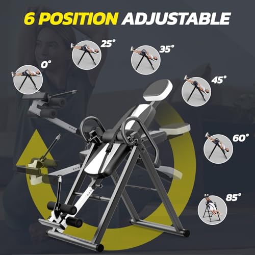 Heavy Duty Gravity Inversion Table 300 lbs Capacity with Adjustable Protective Belt T887996