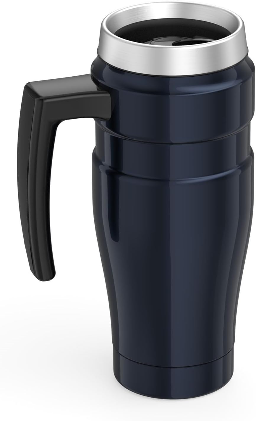 16 Ounce Blue Stainless Steel Travel Mug V78526