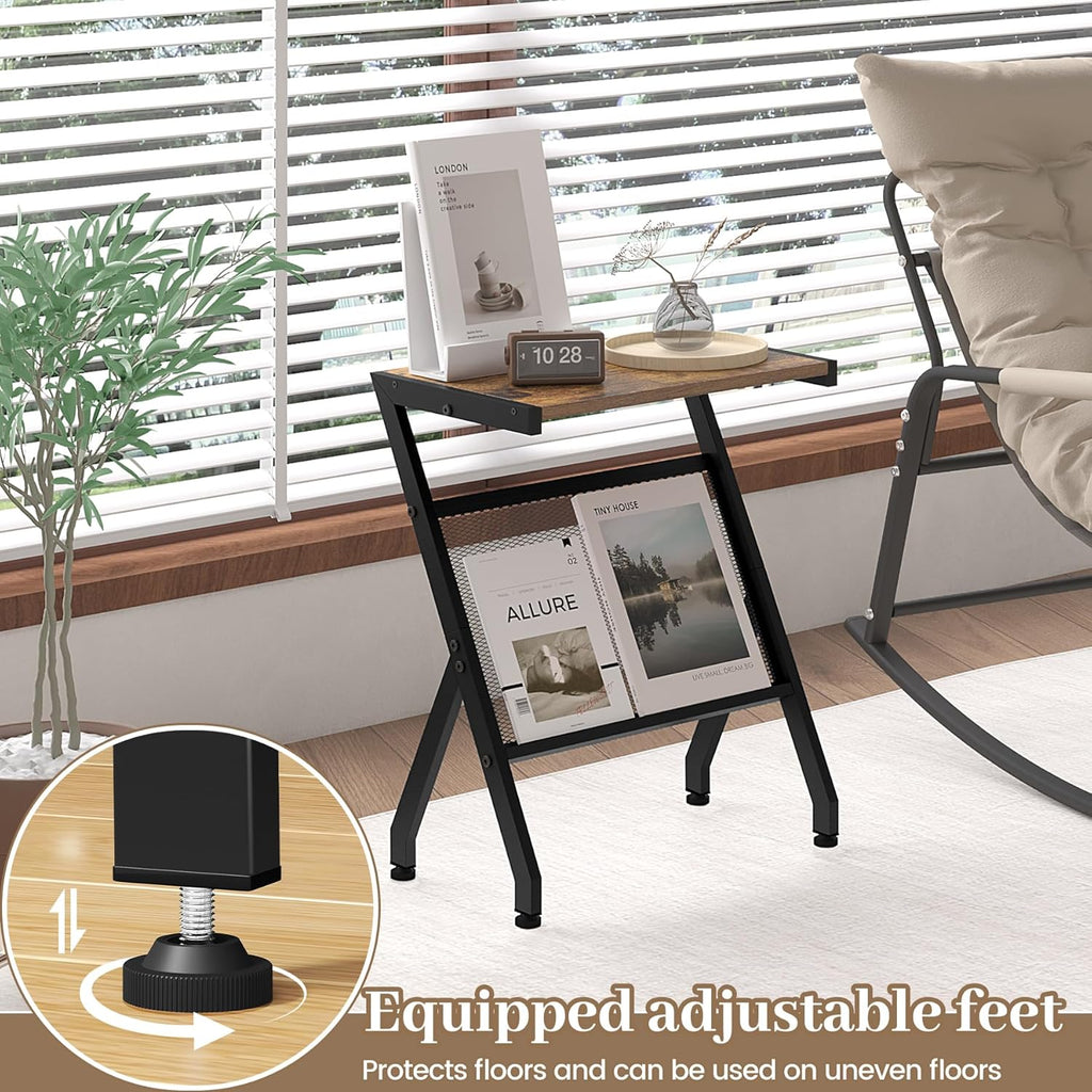 3-Tier Narrow Side Table with Charging Station Y561229