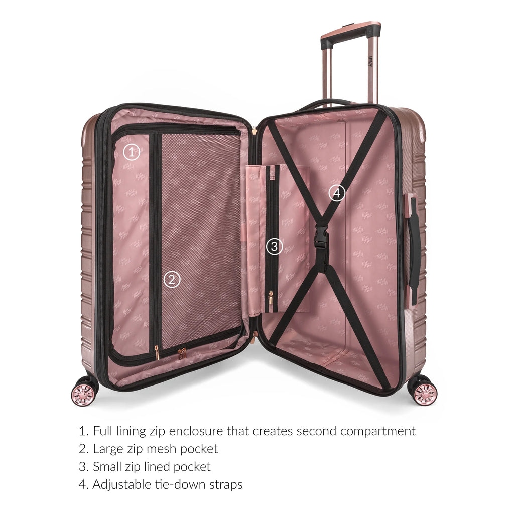 24" Hardside Fibertech Checked Luggage N9989
