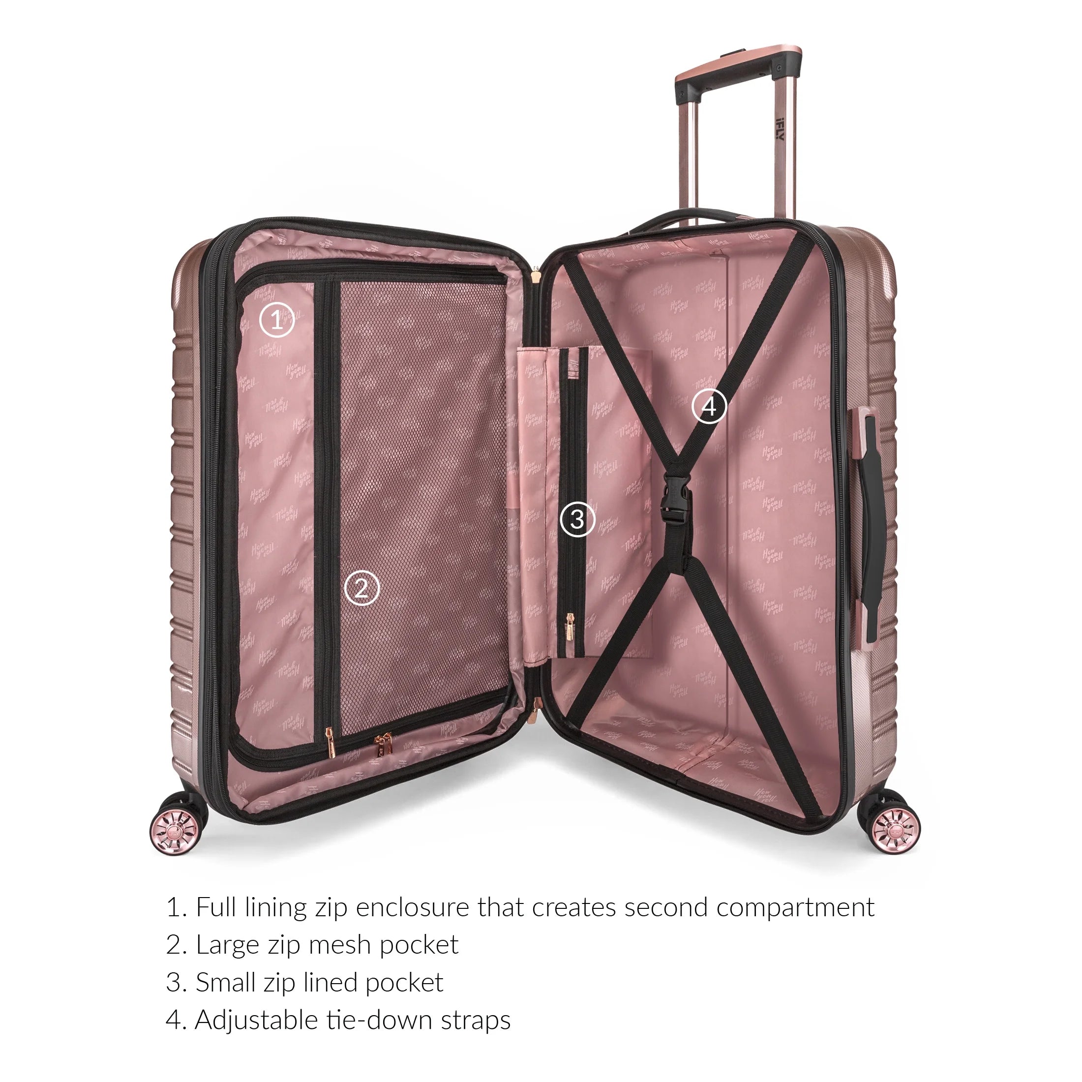 24" Hardside Fibertech Checked Luggage N9989