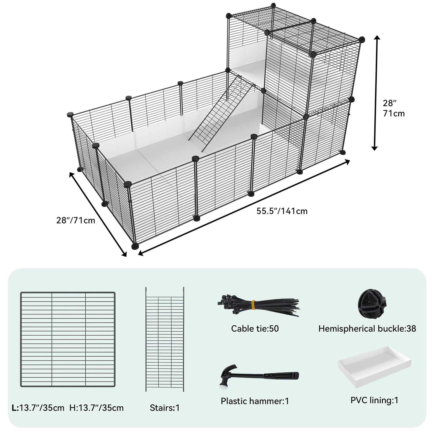 Guinea Pig Cage with Waterproof Plastic Liner I44223