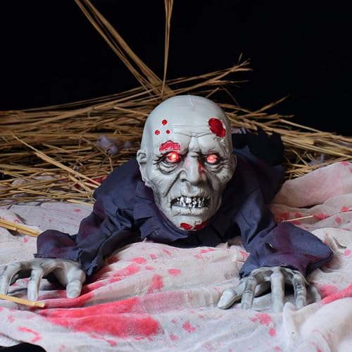 Halloween Zombie Groundbreaker Decoration with Scary Sound Glowing Eyes U24409